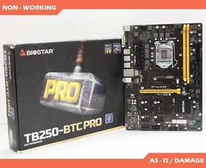 BIOSTAR TB250-BTC Ver 6.1 B250 ATX Intel Mining Motherboard * FOR PARTS * - Picture 1 of 10