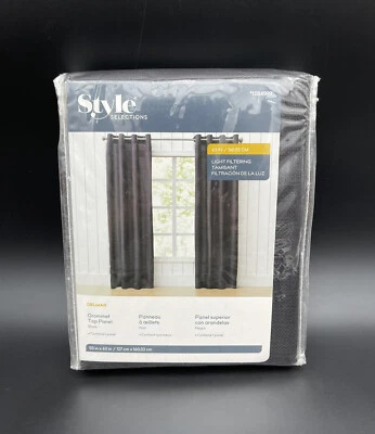 Panel superior con ojal negro Delmar Style Selections 1084999 50 pulgadas x 63 pulgadas nuevo Foto 1 de 4