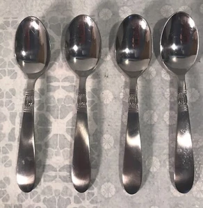 NASCO Karen Stainless Steel Teaspoon Flatware Glossy 5.75" Japan Set Of 4 VTG - Picture 1 of 8