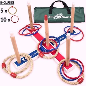 Ring Toss Outdoor Kids Adults Game Family Party Toy Backyard Patio Fun Safe Play - Picture 1 of 9