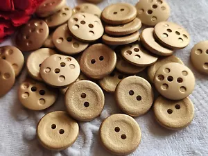 Lot 31 boutons doré mat effet papier à trou petits 1,5 cm ref 1400 - Bild 1 von 2