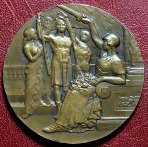 AD GLORIAM MAI 1915 Denkmal Italienischer Krieg Medaille Autorenbeweis MOTTI - Bild 1 von 6