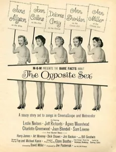 Opposite Sex 1956 Movie Ad/Poster, June Allyson, Joan Collins, Dolores Gray - Imagen 1 de 1