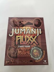 Jumanji Fluxx Card Game with Collector's Coin 2019 New in OPEN Box