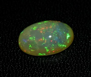 Natural Multi Fire Opal Cabochon 3.70 Ct Certified Loose Gemstone - Picture 1 of 5
