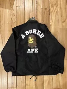 BAYC x BAPE Bored Ape Yacht Club Coach Jacket Black Size Large - Picture 1 of 12