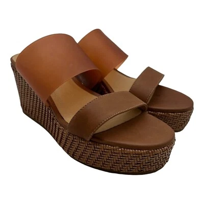 Sandalias Lucky Brand para mujer talla 6,5 beige Brindia Latte con tiras cuña sin cordones Foto 1 de 4