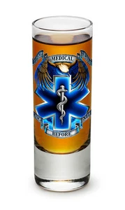 EMS- "SERVICE BEFORE SELF"-NEW- 2 OZ. SHOT GLASS - Picture 1 of 1