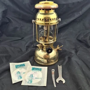 Optimus 1200 Brass Kerosene Lantern Paraffin Camping Lamp Camplight Petroleum - Picture 1 of 9
