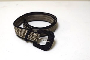 Cinturón tejido negro y topo Collezione talla M para mujer - Imagen 1 de 3