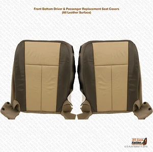 2007 2008 Ford Expedition Eddie Bauer Driver-Passenger Bottom Leather Seat Cover - Picture 1 of 9