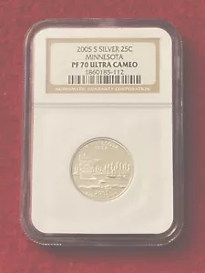 2005-S SILVER 25c MINNESOTA NGC PF 70 ULTRA CAMEO - Picture 1 of 2