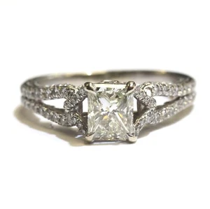 EGL USA 14k Weißgold strahlender natürlicher 2,02ct Diamant Verlobungsring 5,9g VS1 I - Bild 1 von 12