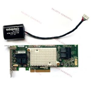 Adaptec ASR-81605ZQ 12Gb/s SAS 16-Port PCIe 3.0 x8 Controller WITH BBU BATTERY - Picture 1 of 7