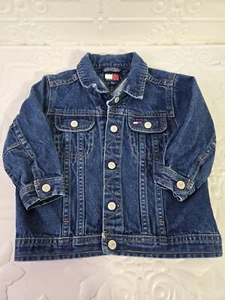 Vintage 90's Tommy Hilfiger Toddler Denim Jean Jacket Unisex Size 18/24 Months - Picture 1 of 15