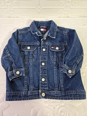 Vintage 90's Tommy Hilfiger Toddler Denim Jean Jacket Unisex Size 18/24 Months - Image 1 of 4