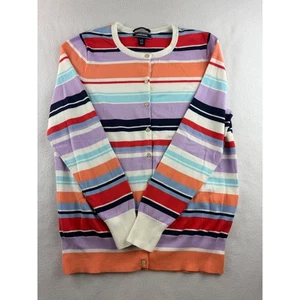 Lands' End Damen Strickjacke Pullover gestreift L/T Langarm Knopfleiste - Bild 1 von 7