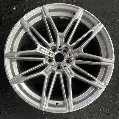 Rear BMW Silver M4 M3 OEM Wheel 20” 2021-2024 Factory Rim Original 86605B - Image 1 of 4