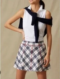 Tuckernuck S weiß rot schwarz kariert Renee Mini Golf Rock Skort - Bild 1 von 9