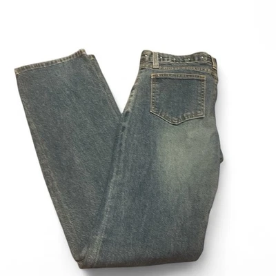 复古 Bisou Bisou 装饰亮片靴型牛仔裤女式 10 Western Y2K — 第 1/4 张图片