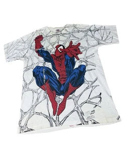 Spiderman T Shirt Large Vintage 90er Marvel Mega Print gebraucht - Bild 1 von 21