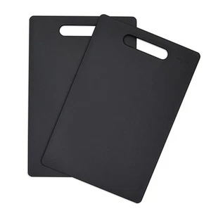 Small Plastic Cutting Boards Set (7.75 x 11.6 In, Black, 2 Pack) - Picture 1 of 9