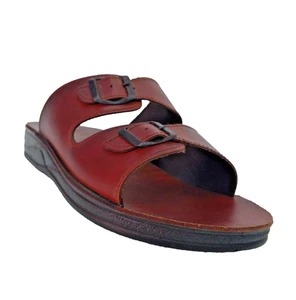 Men’s Camel Leather Sandals – Handmade in Bethlehem | Holy Land Craft - Picture 1 of 8