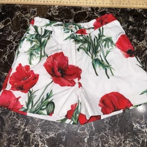 Dolce & Gabbana Poppy Printed Floral Shorts - Size 3T? - 20 Inch Waist - Picture 1 of 10