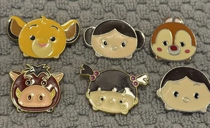 Lot Of Disney Junk Scrapper Pins-6-Boo,Simba,Pumba,Boo,Princess Leia,Dale,Solo - Picture 1 of 2