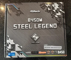 ASRock B450 Steel Legend Socket AM4/ AMD Promontory B450/ DDR4/ATX Motherboard - Afbeelding 1 van 8