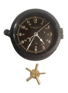 Chelsea Clock Co. Boston Navy Ship Clock 7.75” Face Military Time Works - Picture 1 of 18