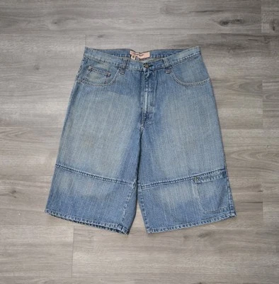 Pantalones Cortos De Colección DNM Attitude Jeans Para Hombres 36 Azul Sueltos Y2K Pierna Ancha Foto 1 de 4