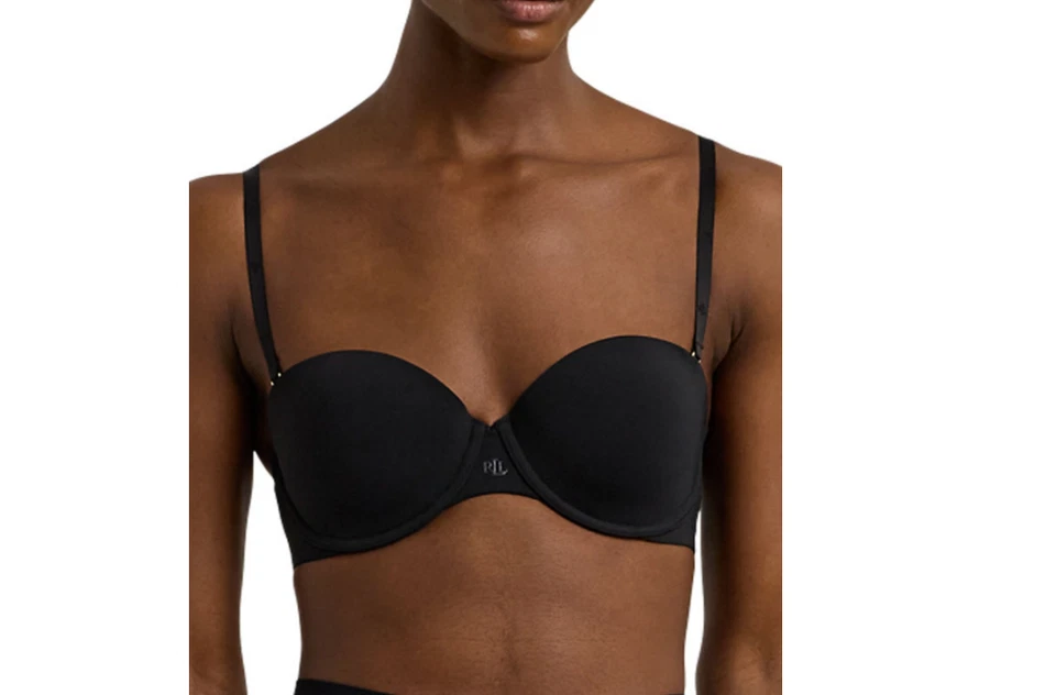 Lauren Ralph Lauren Luxe Smoothing Convertible Strapless Bra 4L0056 - Black 36C