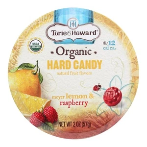 Torie And Howard Organic Hard Candy - Lemon And Raspberry - 2 Oz - Case Of 8 - Picture 1 of 3