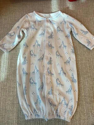 $45 New KISSY KISSY Giraffe Grace Blue Convertible Gown/Bodysuit NB - Image 1 of 4