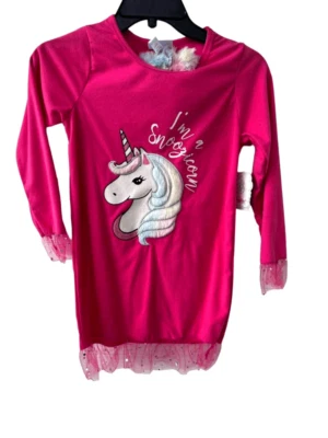 BeMagical Pijama Unicornio Niñas Pequeñas con Diadema Talla 10 Foto 1 de 4