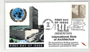 DYNAMITE HANDPAINTED / TINTED CELEBRATE CENTURY 1940s UNITED NATIONS BUILDING - Picture 1 of 1