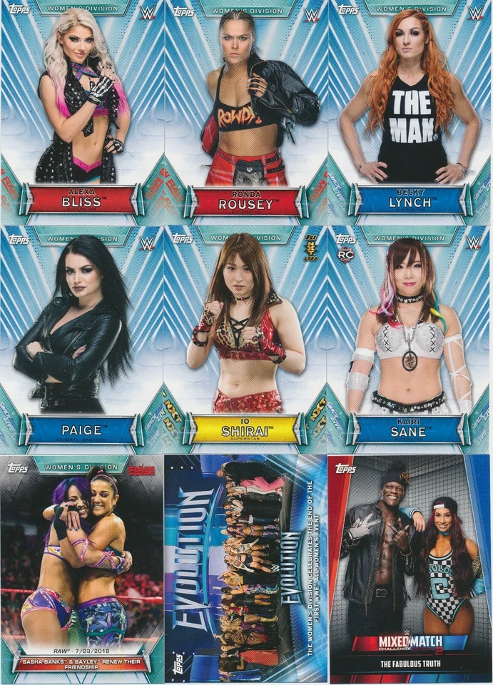 2019 Topps WWE Women's Division Wrestling cards Pick From List - Image 1 of 1