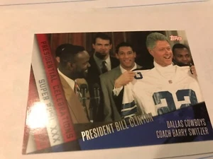 2015 Topps celebrazione presidenziale Bill Clinton #PC-5; Cowboys, Barry Switzer - Foto 1 di 8