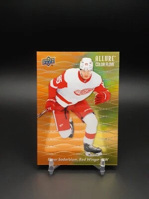 2023-24 Upper Deck Allure Color Flow Orange-Yellow #CF-17 Elmer Soderblom RC - Image 1 of 2