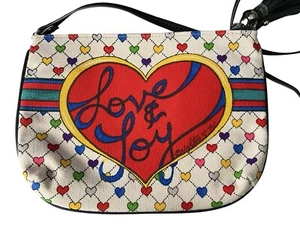 BRIGHTON Handtasche Umhängetasche Love Joy Herzen Canvas süß - Bild 1 von 6