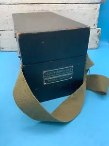 Caja vacía de instrumentos militares de madera vintage (brújula astro) 10x6x5" - Imagen 1 de 8