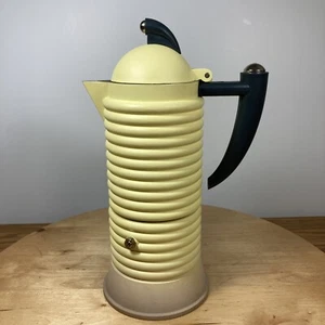 Fabricante de espresso de aluminio moka vintage muy raro amarillo Calderoni Fratelli - Imagen 1 de 13