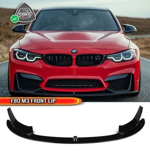 Divisor de alerón labial de parachoques delantero M3/M4 para BMW F80 F81 F82 F83 14-20 negro brillante - Imagen 1 de 8