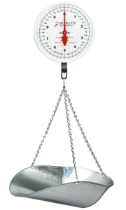 Detecto, MCS-40DP, Double Dial Hanging Scale with Fish Pan, 40 lb x 2 oz - Picture 1 of 2