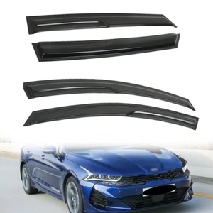 For 2021-2024 Kia K5 Black Window Visor Sun Rain Guard Wind Deflector 4Pcs New - Imagen 1 de 11