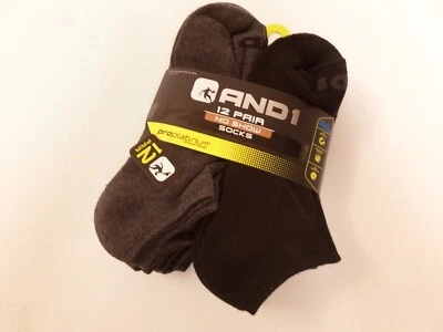 AND1 6 Negro 6 Gris Par ProPlatino No Show Calcetines Arco Compresión Proplatino Foto 1 de 3