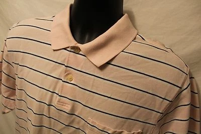 Polo de rugby a rayas rosas 100 % algodón Munsingwear talla L para hombre Foto 1 de 3