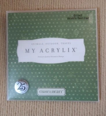 Акриловые марки Close to My Heart D1342 World's Best Dad My Acrylix - Изображение 1 из 3