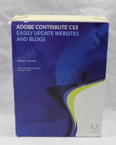 Adobe Contribute CS3 Web Publishing Software (2007) Windows XP Vista Install Key - Picture 1 of 7